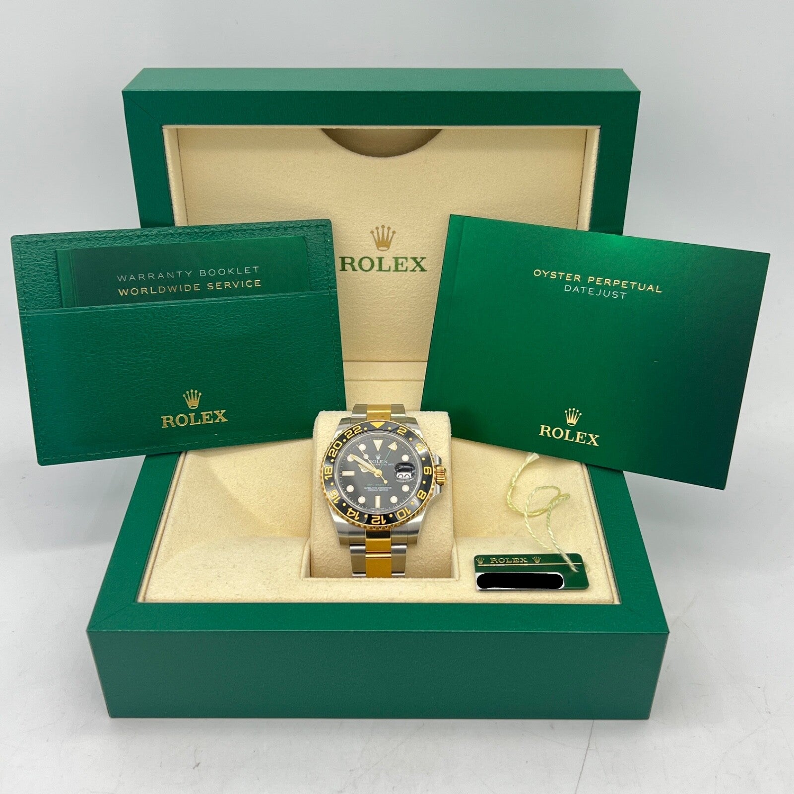 Rolex GMT-Master II Gold & Steel 116713LN Oyster Bracelet Black Dial