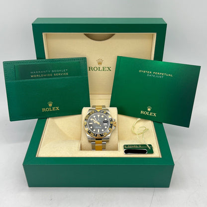 Rolex GMT-Master II Gold & Steel 116713LN Oyster Bracelet Black Dial