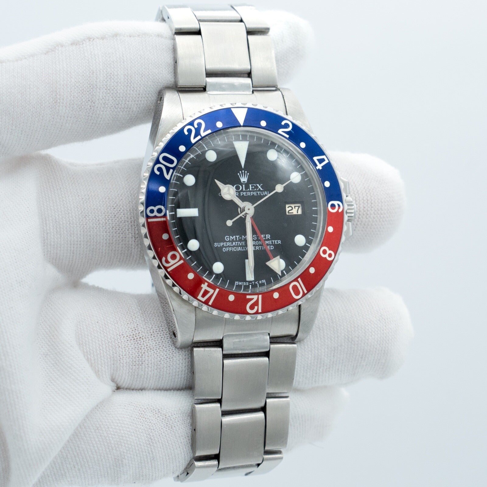 Rolex GMT-Master Pepsi 40mm Ref.1675 Black Dial