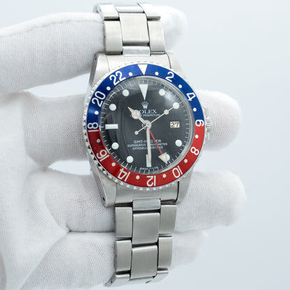 Rolex GMT-Master Pepsi 40mm Ref.1675 Black Dial