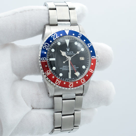 Rolex GMT-Master Pepsi 40mm Ref.1675 Black Dial