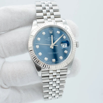 Rolex Datejust 41mm Blue Diamonds Dial 126334