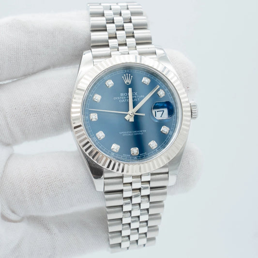 Rolex Datejust 41mm Blue Diamonds Dial 126334