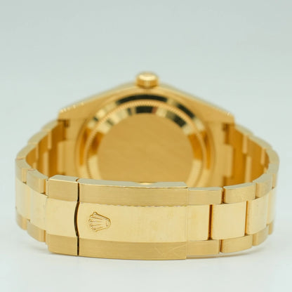 Rolex Sky-Dweller 42mm Yellow Gold Green Dial Fluted Jubilee 336938