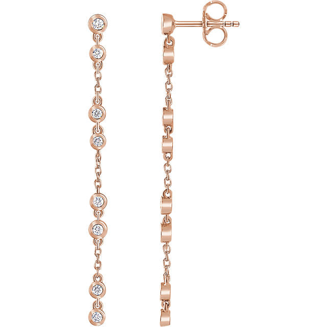 1.3 CTW Diamond Chain Earrings