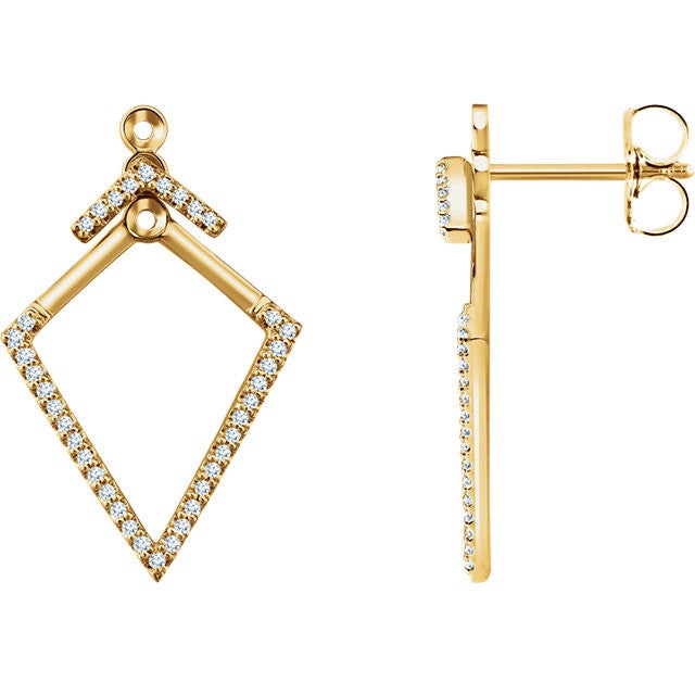 1.4 CTW Geometric Diamond Earrings