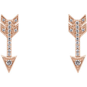 1.6 CTW Diamond Arrow Earrings