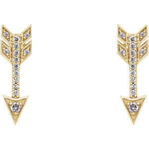 1.6 CTW Diamond Arrow Earrings