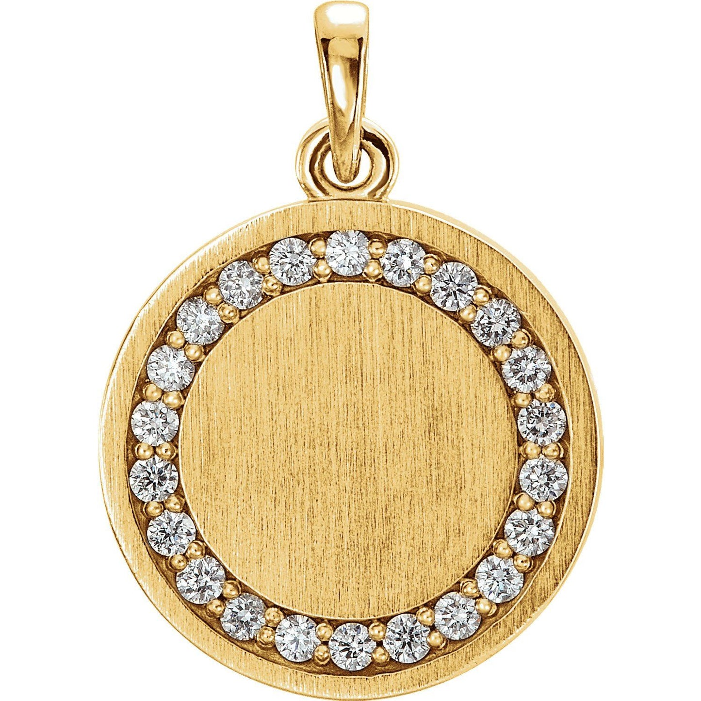 Diamond Engravable Pendant