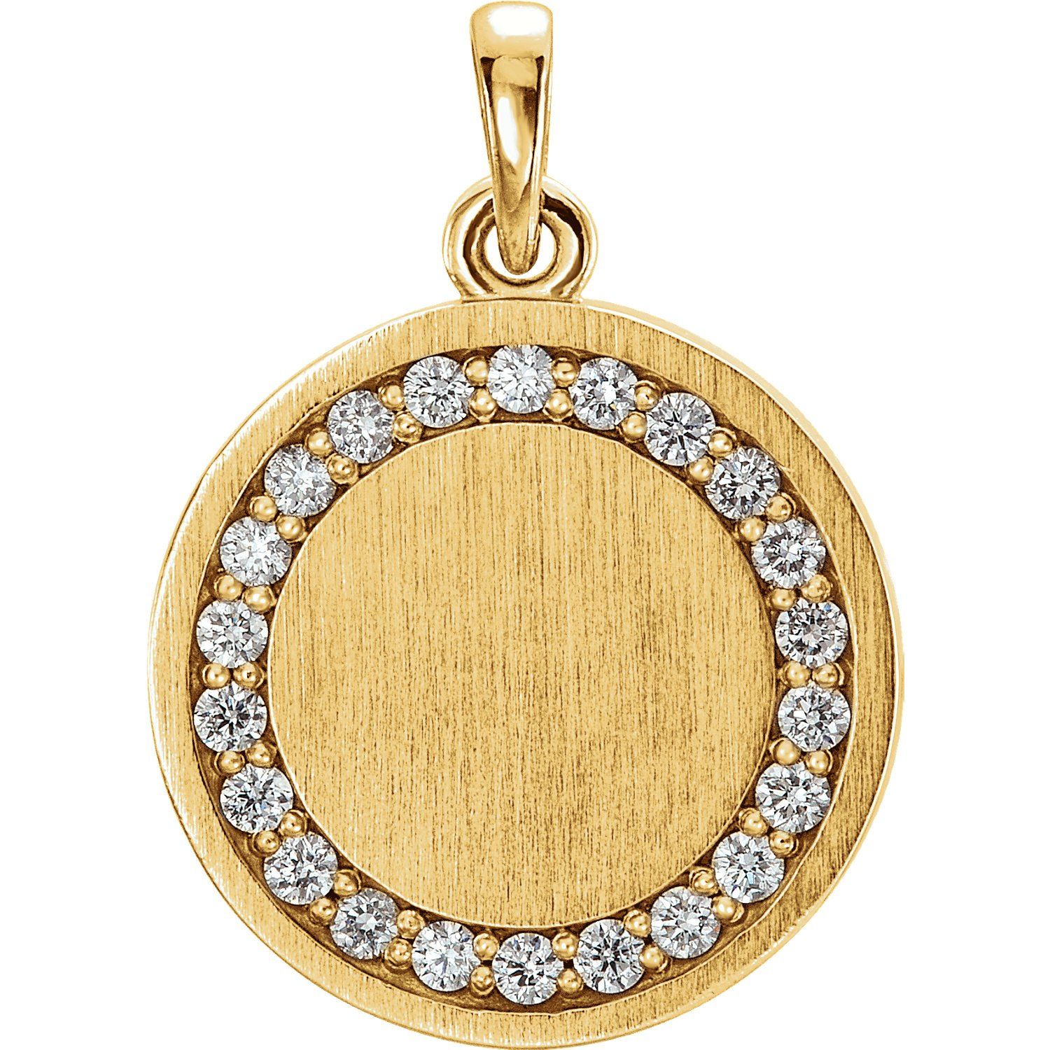 Diamond Engravable Pendant