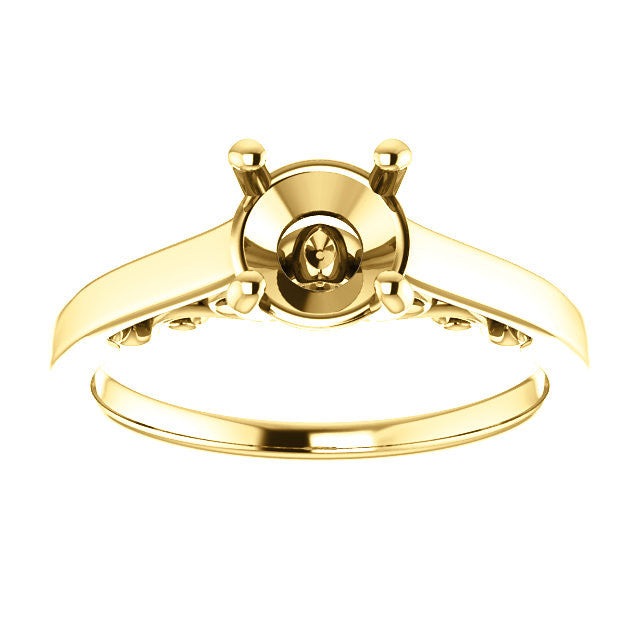 Round Engagement Ring Mounting