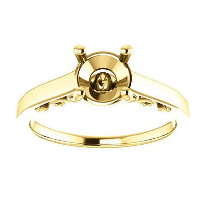 Round Engagement Ring Mounting