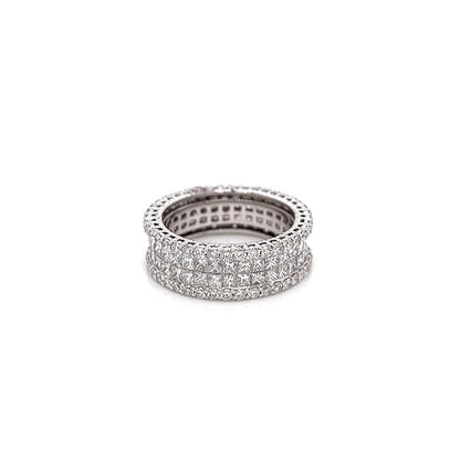 3.88 Total Carat Ladies Invisible and Prong-Set Diamond Band