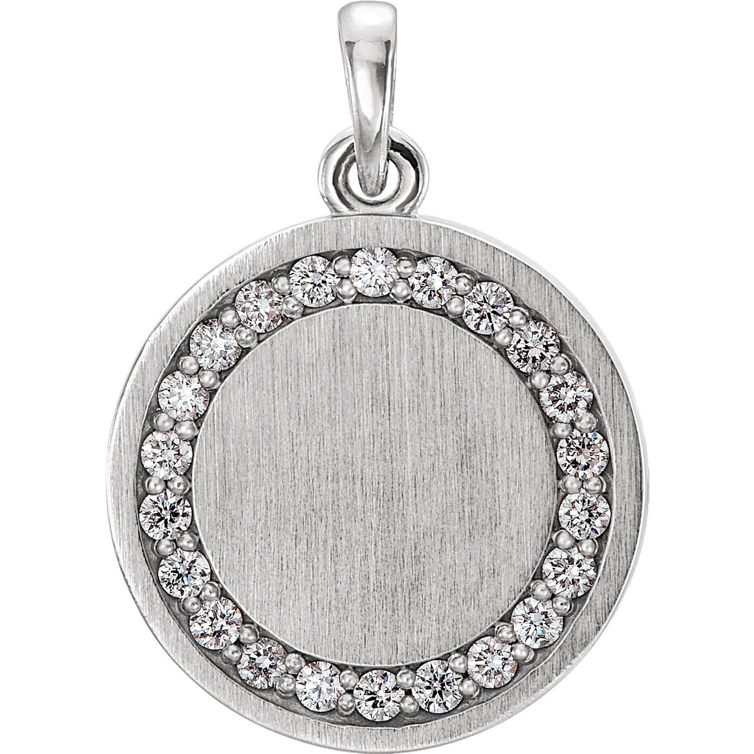 Diamond Engravable Pendant