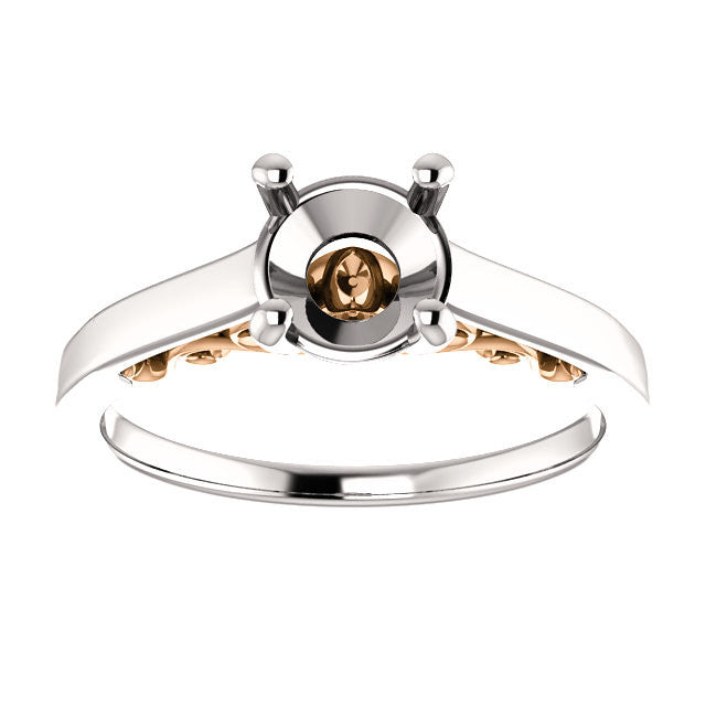 Round Engagement Ring Mounting