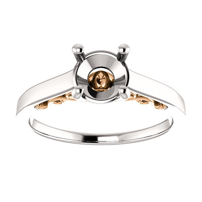 Round Engagement Ring Mounting