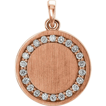 Diamond Engravable Pendant