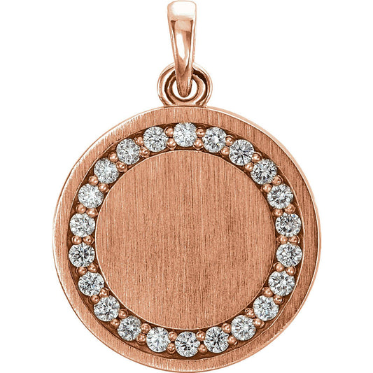 Diamond Engravable Pendant