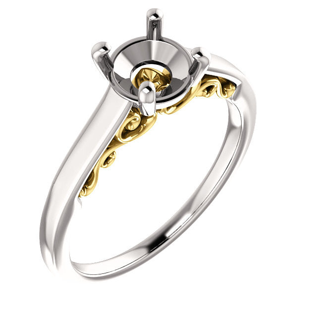 Round Engagement Ring Mounting