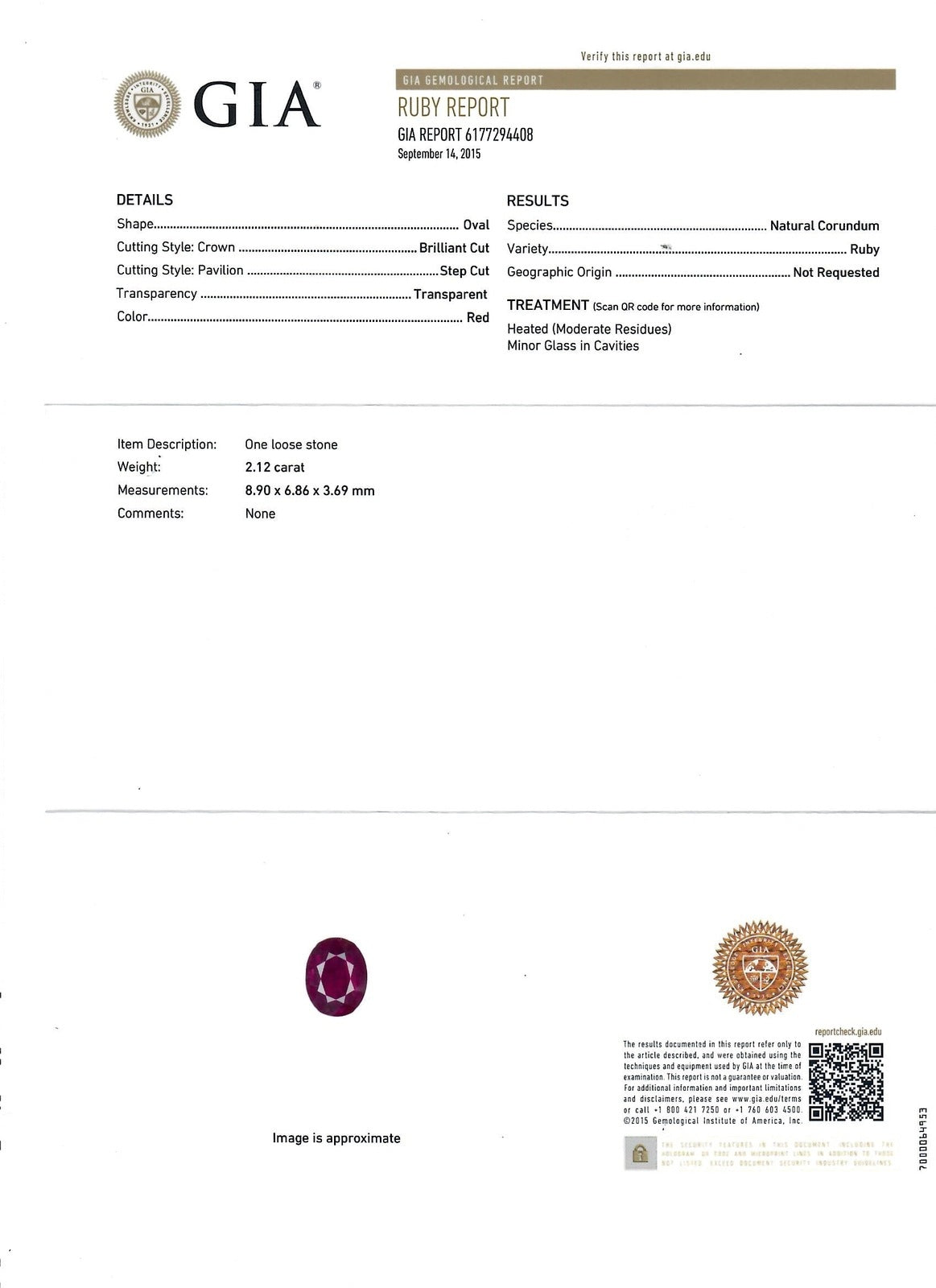 2.90 Total Carat Oval Ruby and Diamond Halo Ladies Ring. GIA Certified.