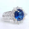 4.50 Total Carat Sapphire and Diamond Ladies Ring