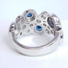 2.99 Total Carat Blue Sapphire Diamond Bubble Ladies Ring