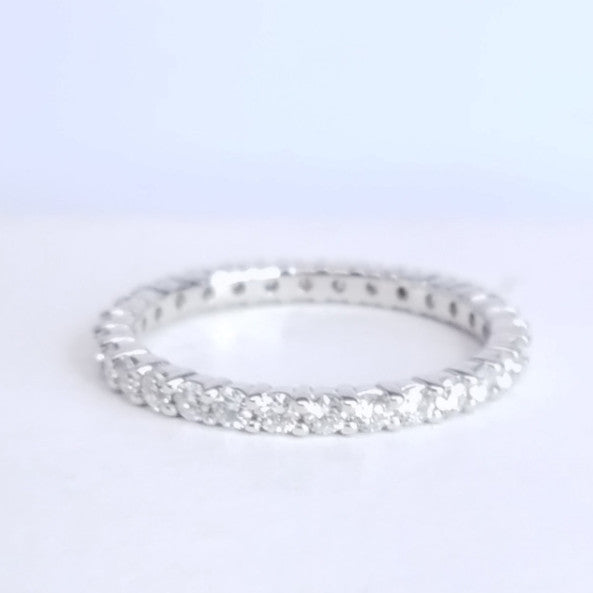 "ETNBD01786" Petite Diamond Eternity Band in 18K White Gold