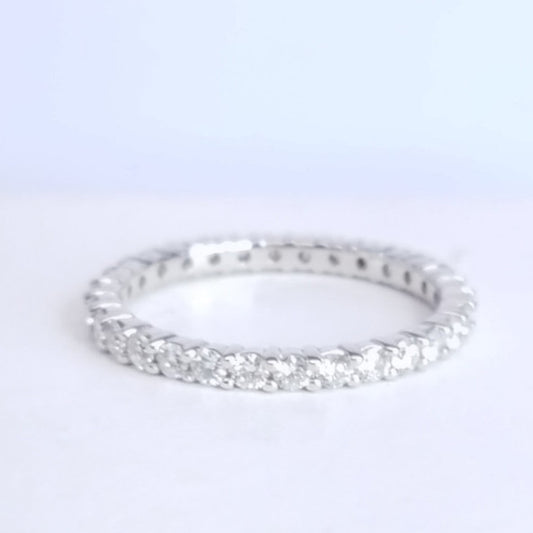 "ETNBD01786" Petite Diamond Eternity Band in 18K White Gold