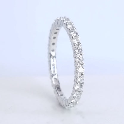 "ETNBD01786" Petite Diamond Eternity Band in 18K White Gold