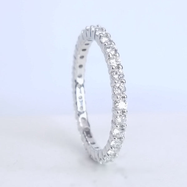 "ETNBD01786" Petite Diamond Eternity Band in 18K White Gold