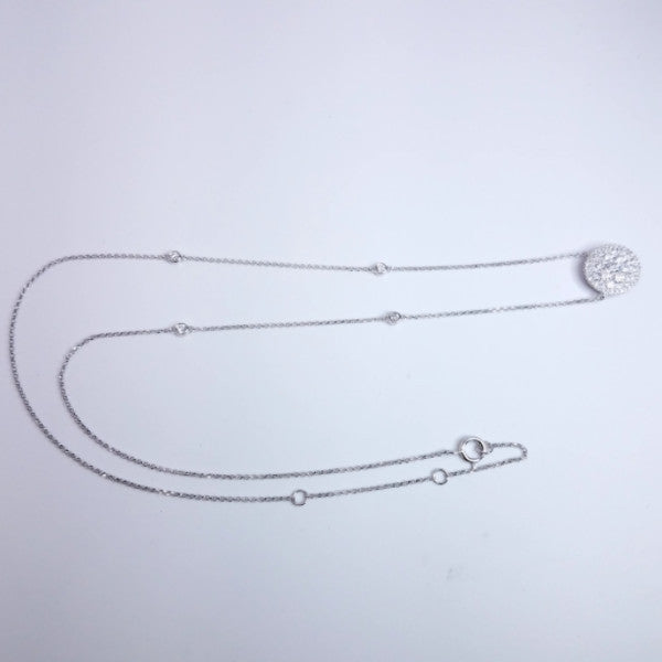 Pave Diamond Pendant Necklace On A Diamond By The Yard Chain