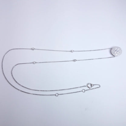 Pave Diamond Pendant Necklace On A Diamond By The Yard Chain