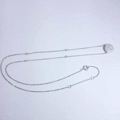 "NECK01114" Cluster Pave Diamond Pendant On A Diamond By The Yard Chain