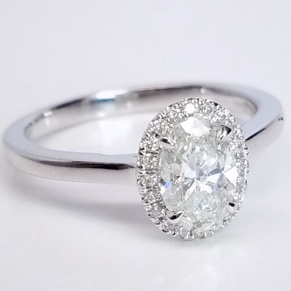 "ENGR03119" Oval Halo Diamond Engagement Ring ENGR03119