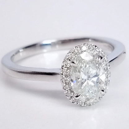 "ENGR03119" Oval Halo Diamond Engagement Ring ENGR03119