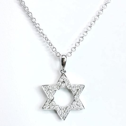 "PEND01390" Diamond Star Of David Pendant