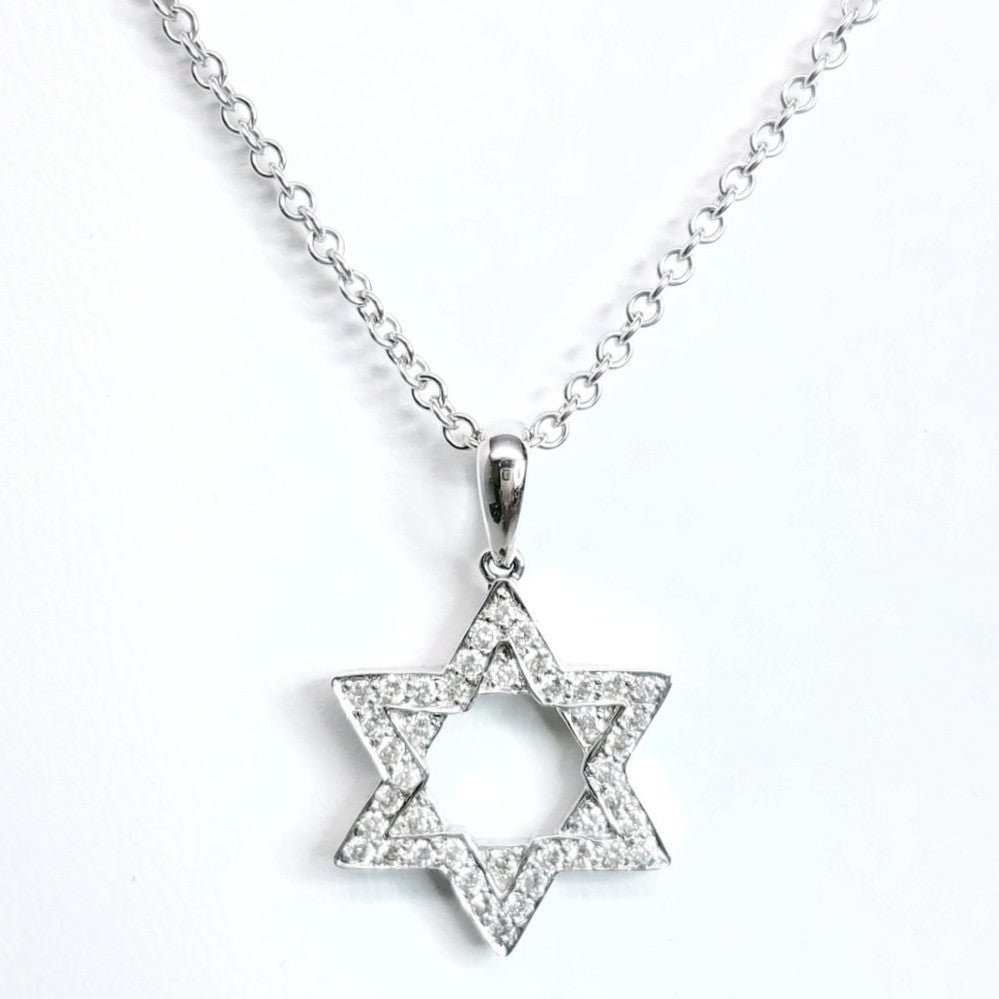 "PEND01390" Diamond Star Of David Pendant