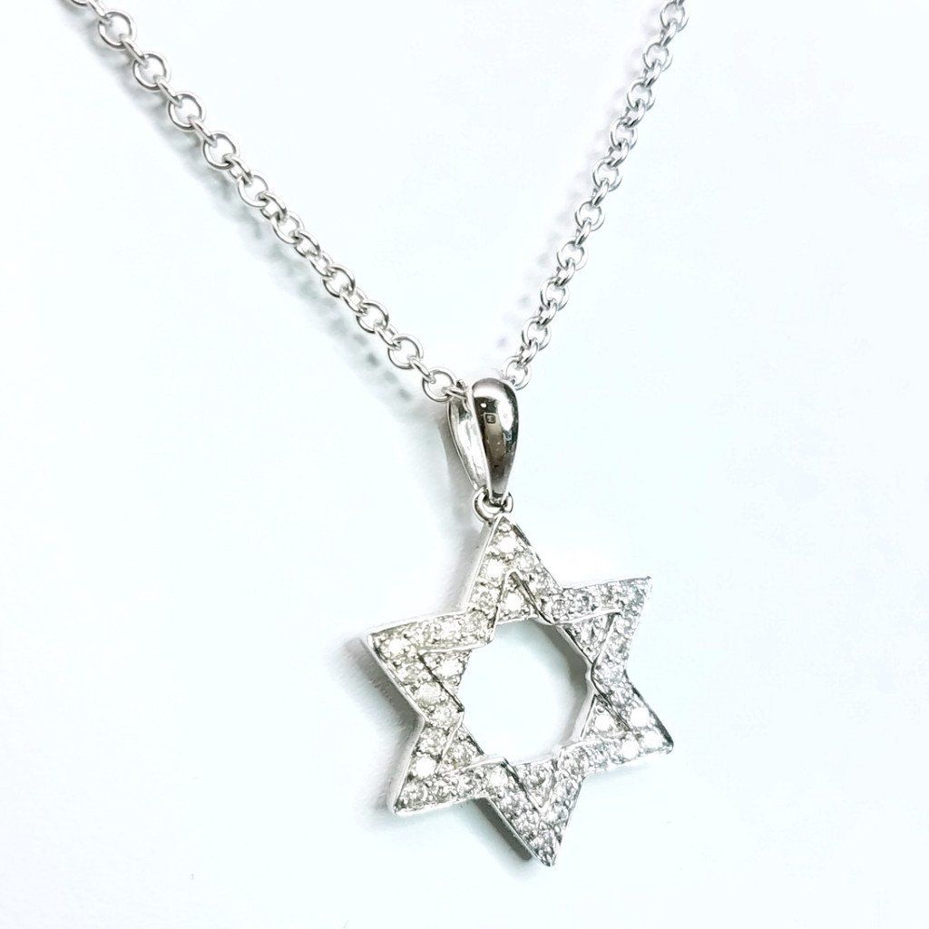 "PEND01390" Diamond Star Of David Pendant