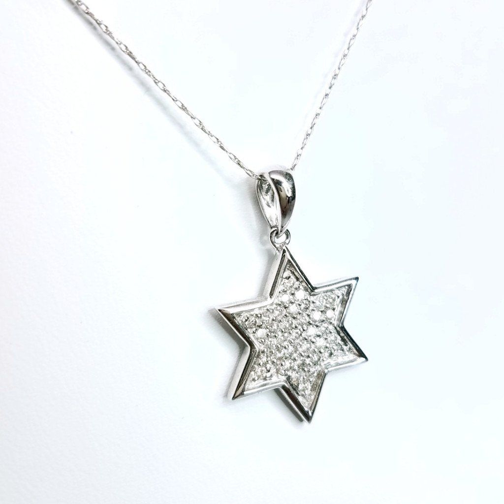 "PEND01126" Star Of David Diamond Pendant