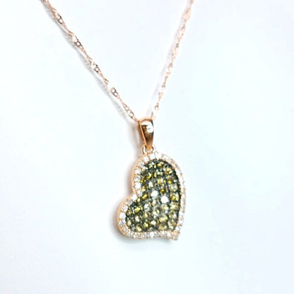 "PEND01543"Chocolate Heart Diamond Pendant