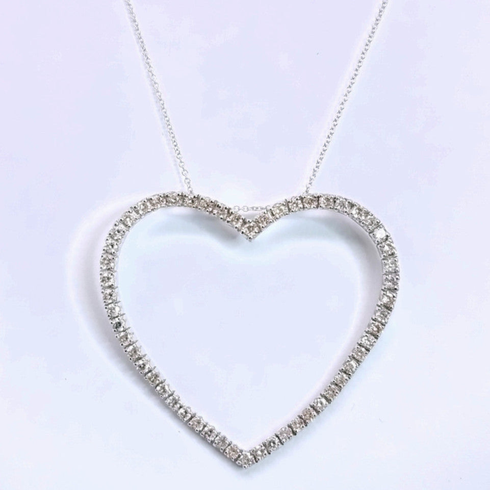 "PEND01059" Large Diamond Heart Pendant