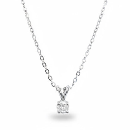 "PEND01069" Solitaire Round Diamond Pendant