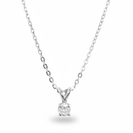 "PEND01069" Solitaire Round Diamond Pendant