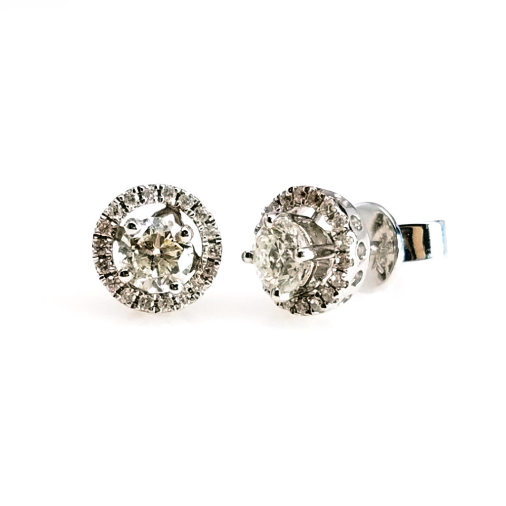 "EARR01190" DIAMOND STUDS with Removable Halo