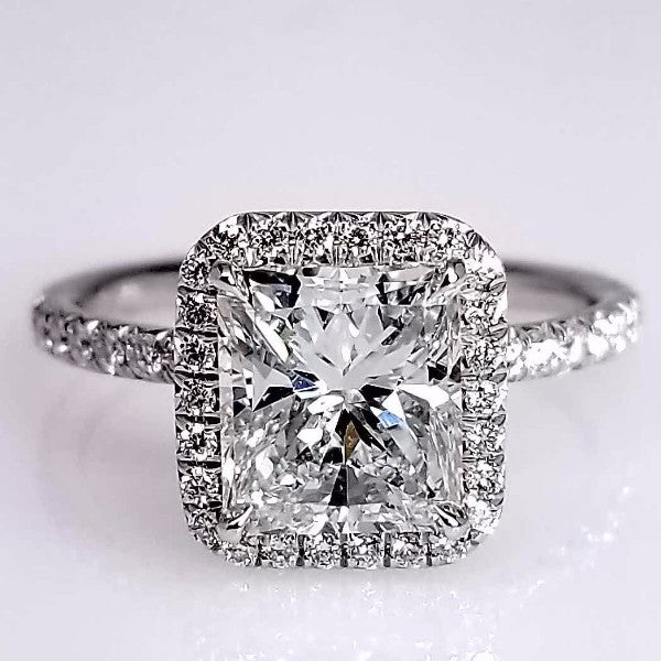 "ENGR03146" Soft Square Diamond Engagement Ring