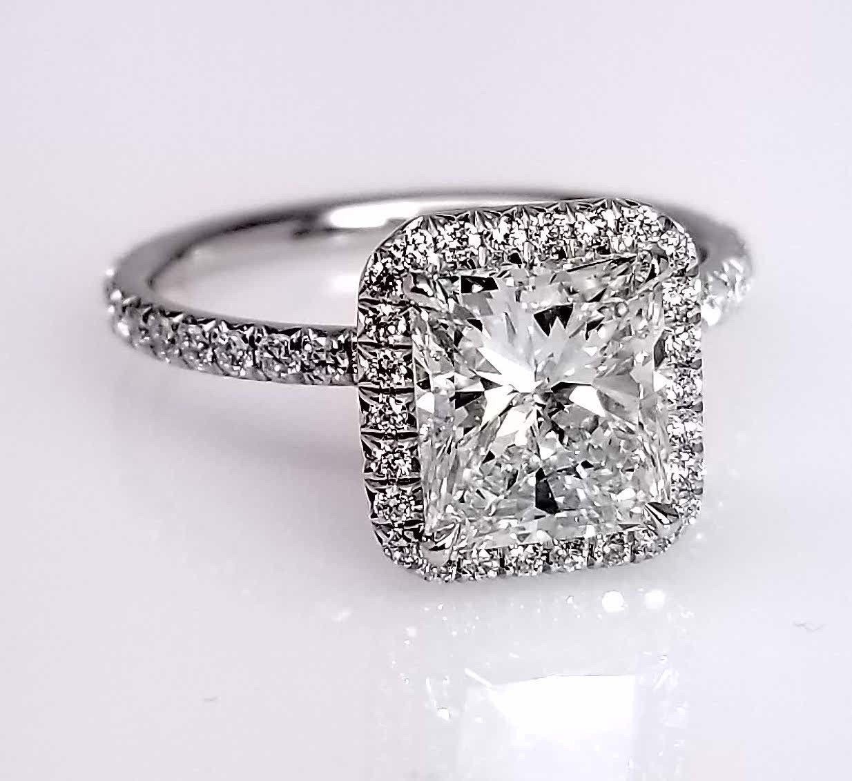 "ENGR03146" Soft Square Diamond Engagement Ring