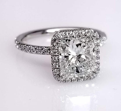 "ENGR03146" Soft Square Diamond Engagement Ring
