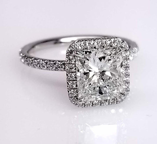 "ENGR03146" Soft Square Diamond Engagement Ring