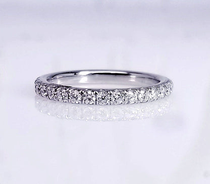 "ETNBD01907" Extra Low Profile Pave Diamond Wedding Ring