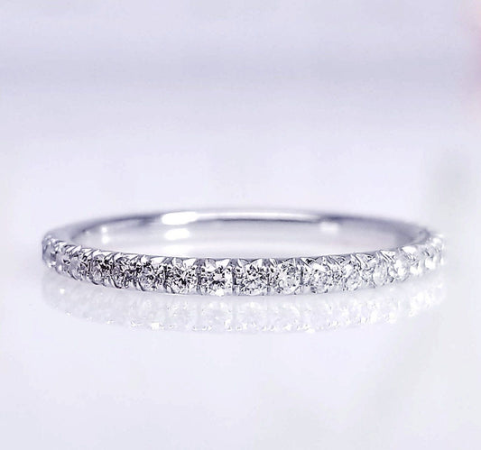"ETNBD02018" Cut Down French Pave Diamond Eternity Ring